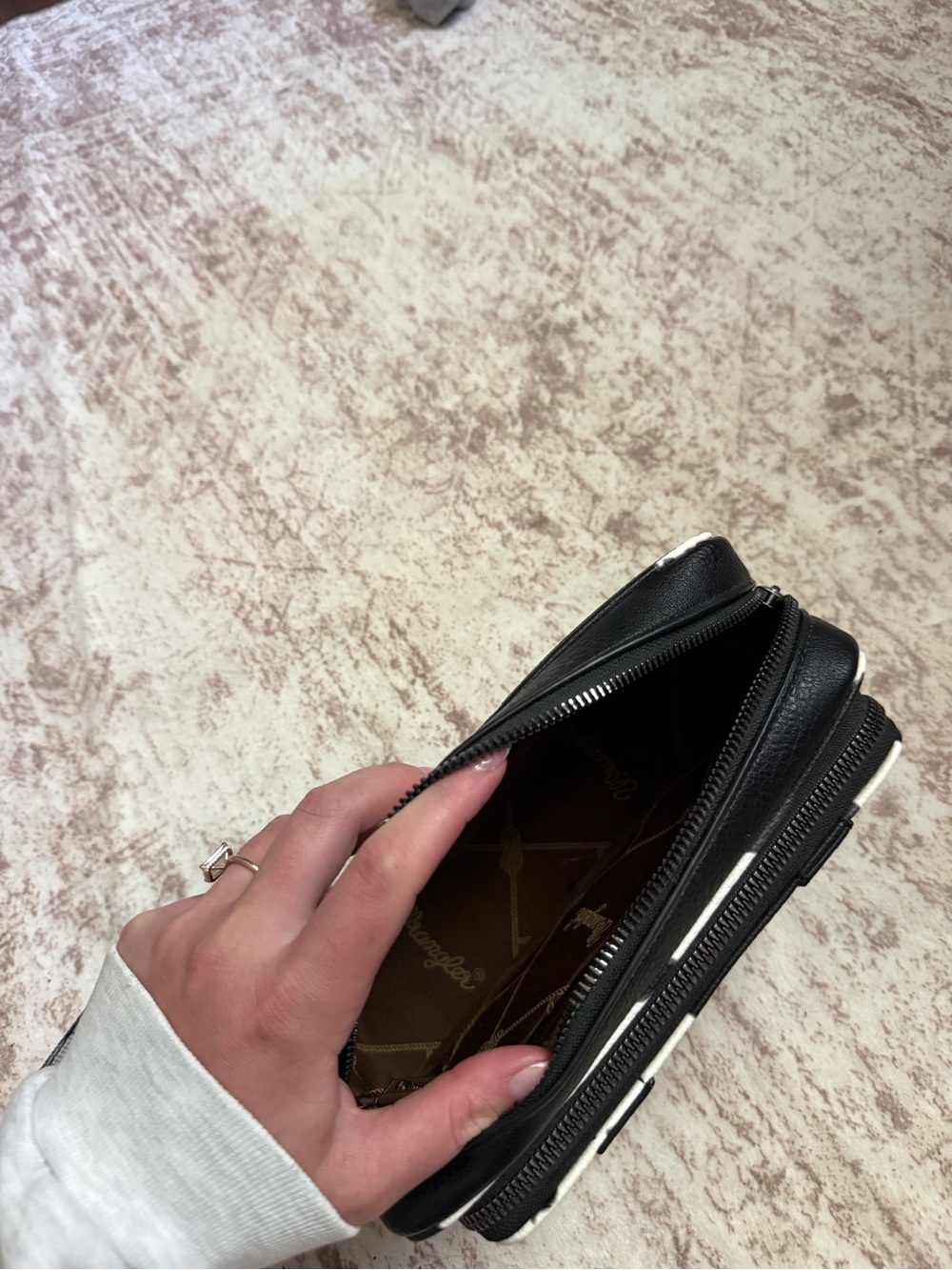 Wrangler Black & White Cow Print Belt Bag - Picture 5 of 8